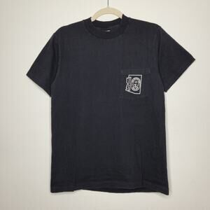 Vintage 70s 80s Black Pocket Shirt Friendship Run Prescott Arizona Hanes M